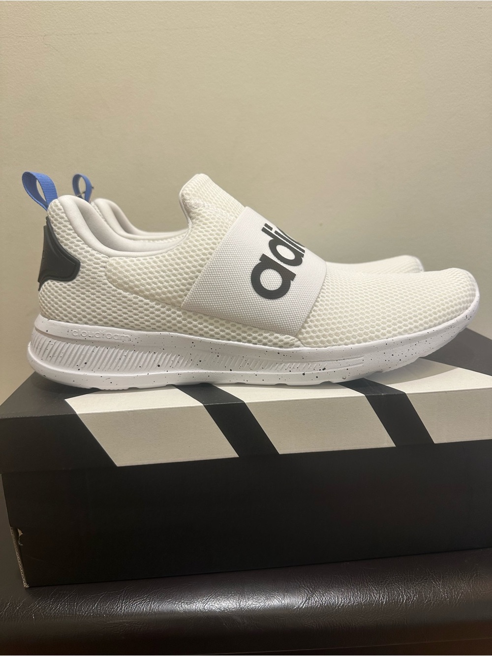 NIB Men Adidas Lite Racer Adapt 4.0 Shoes HR0349 Cloud White / Cloud White